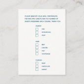 の結婚食事の選択アクアティール(緑がかった色)アートエンクロージャカード エンクロージャーカード (裏面)