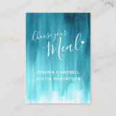 の結婚食事の選択アクアティール(緑がかった色)アートエンクロージャカード エンクロージャーカード (正面)