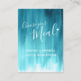 の結婚食事の選択アクアティール(緑がかった色)アートエンクロージャカード エンクロージャーカード