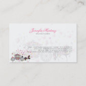 の結婚馬と馬車の花と蝶2 名刺 (裏面)