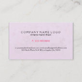 の結婚馬と馬車の花と蝶3 名刺 (裏面)