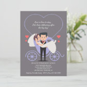 の結婚馬車グレイ結婚ポストのブランチ 招待状 (スタンド正面)