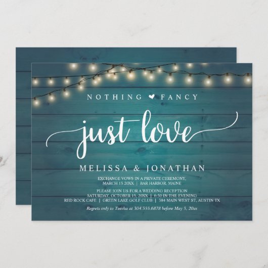 の結婚駆け落ちファンシーは愛のみ 招待状 (正面/裏面)