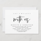 の結婚駆け落ちモダン、パーティーを 招待状 (正面)