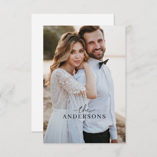 の結婚駆け落ち写真 案内状 (正面/裏面)