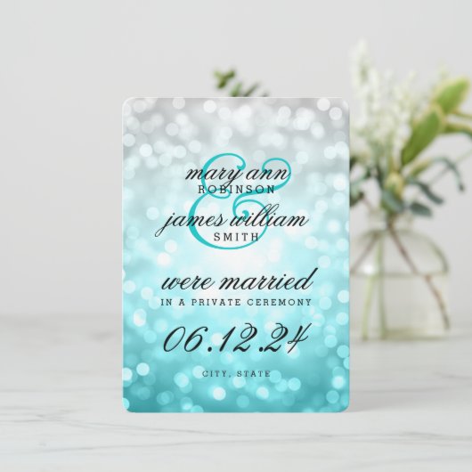 の結婚駆け落ち告知ビーチラグラデーションイト 案内状 (スタンド正面)