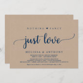 の結婚駆け落ち、何も愛ファンシーは、クラフト 招待状 (正面/裏面)