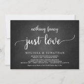 の結婚駆け落ち、単にディナーを愛すファンシーるものはない 招待状 (正面)