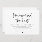 の結婚駆け落ち、我々は結び目を結んだ 招待状 (正面/裏面)