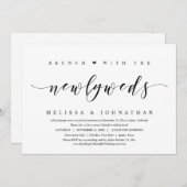 の結婚駆け落ち、新婚たちとブランチ 招待状 (正面/裏面)