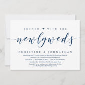 の結婚駆け落ち、新婚夫婦とブランチ 招待状 (正面)