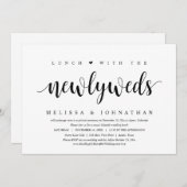 の結婚駆け落ち、新婚招待状とランチ 招待状 (正面/裏面)