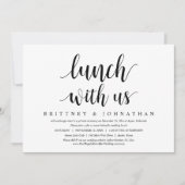 の結婚駆け落ち、私たちとランチ、新婚のInvita 招待状 (正面)