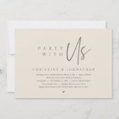 の結婚駆け落ち、私たちの招待状とのパーティー 招待状 (正面)