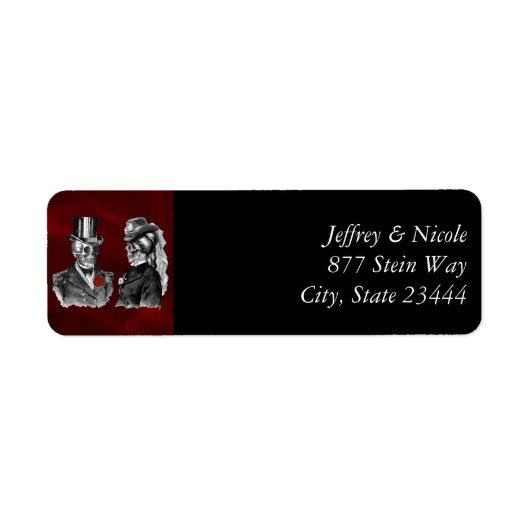 の結婚骨格スカル'Til Death Do Us Part ラベル (正面)