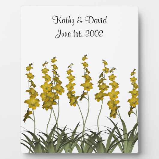 の結婚黄色い花 フォトプラーク (正面)