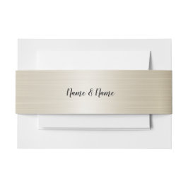 の結婚黄金の青銅の光沢エレガント 招待状ベリーバンド