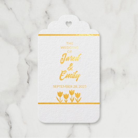 の結婚黄 ギフトタグ (正面)