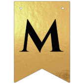 の結婚黒いフェイク金ゴールドハート姓&ミセス バンティングフラッグ (第2の旗)