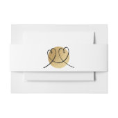 の結婚黒エレガントと金ゴールド 招待状ベリーバンド (正面例)