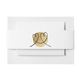 の結婚黒エレガントと金ゴールド 招待状ベリーバンド