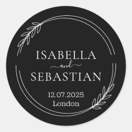 の結婚黒フォーマル色 ラウンドシール