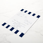 の結婚黒モダン白のストライプ 箔招待状 (回転した状態)