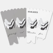 の結婚黒n白い靴の裏の愛用箱 フェイバーボックス (見開き)