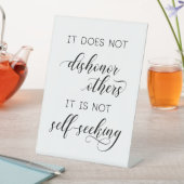 の結婚1コリント13の愛は不名誉ではない 台座サイン (インサイチュ)