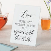 の結婚1コリント13の愛は喜ばない 台座サイン (インサイチュ)