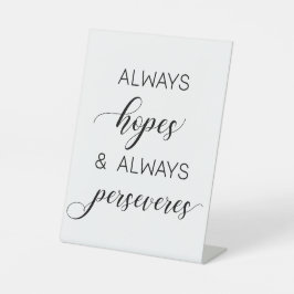 の'結婚1コリント13'は常に希望 台座サイン