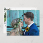 の結婚2枚の写真を含むはがき ポストカード (正面/裏面)