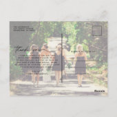 の結婚2枚の写真Thank You Budget ポストカード (裏面)