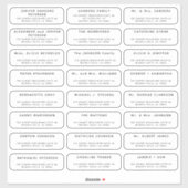 の結婚24ゲストアドレスROUNDED白ラベル シール (シート)