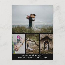 の結婚4枚の写真シンプルが永遠に感謝 ポストカード
