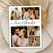 の結婚5枚の写真コラージュの愛と感謝していありがとう ポストカード