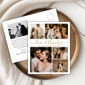 の結婚5枚の写真コラージュの愛と感謝していありがとう ポストカード