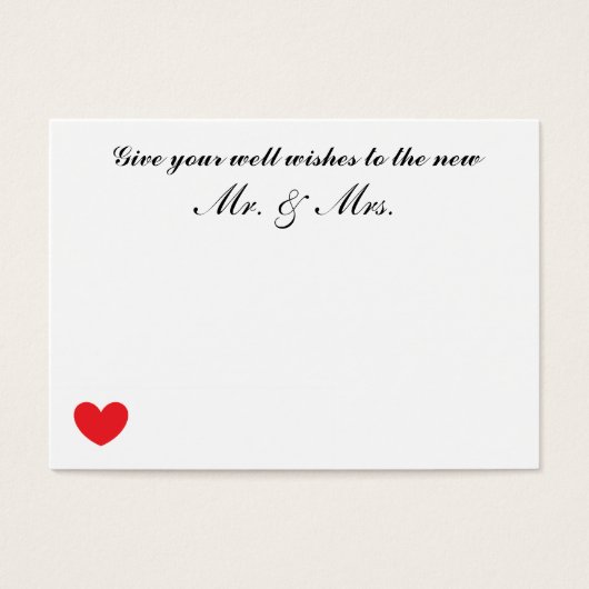 の結婚「Well Wishes」カード (正面)