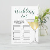 の結婚A-Zブライダルシャワーゲーエレガントム 招待状 (スタンド正面)