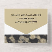 の結婚All N One招待状ブラックゴールズ オールインワン招待状 (裏面)