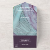 の結婚All N One招待状新花模様 オールインワン招待状 (外側)