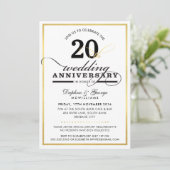 の結婚ANNIVERSARYクラスの年の金ゴールドブラック 招待状 (スタンド正面)