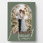 の結婚Arch Photo Sage Green フォトプラーク (正面)