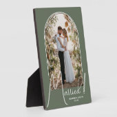の結婚Arch Photo Sage Green フォトプラーク (側面)