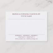 の結婚BOUTIQUE ～名刺 名刺 (裏面)