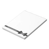 の結婚Bow Tie Monogram Team Groom Notepad ノートパッド (回転)