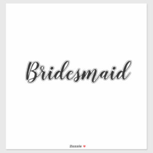 の結婚Bridesmaid 2023シンプルカスタム文字ミニマル シール