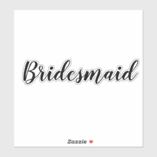 の結婚Bridesmaid 2024シンプルカスタム文字ミニマル シール
