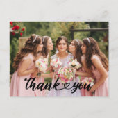の結婚Bridesmaid Thank You Photo ポストカード (正面)