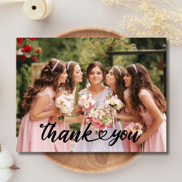 の結婚Bridesmaid Thank You Photo ポストカード